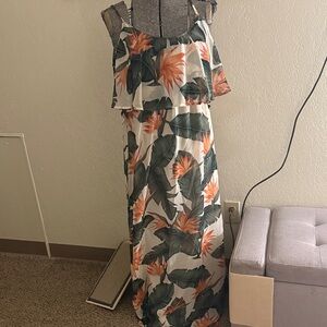Show Me Your MuMu Tropical Print Maxi Dress